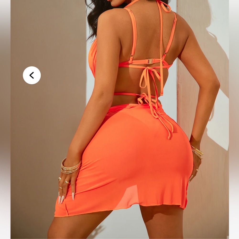 New Fashion Nova Orange Cover Up 🧡 - Picture 4 of 4
